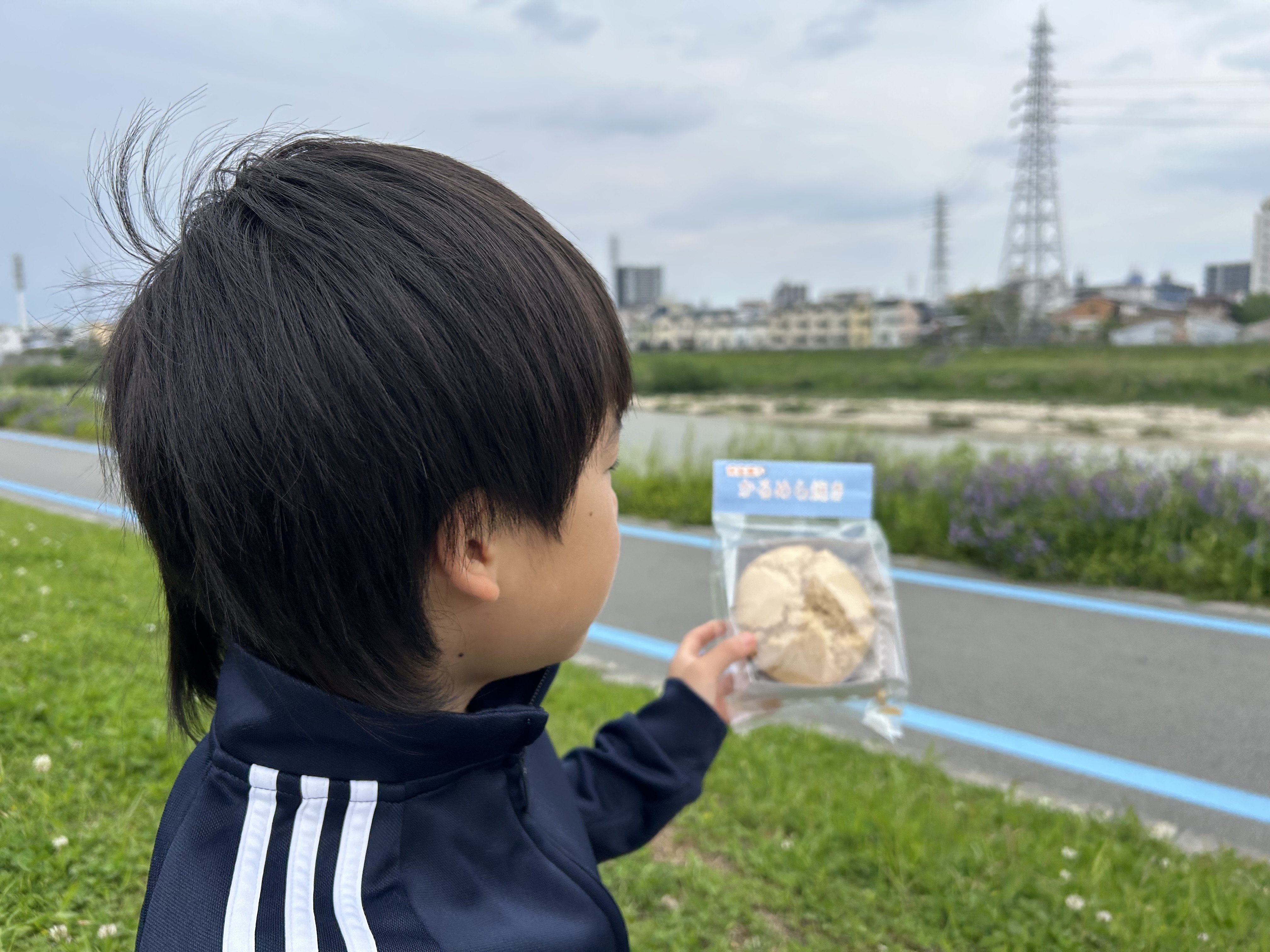 草の上でランチ